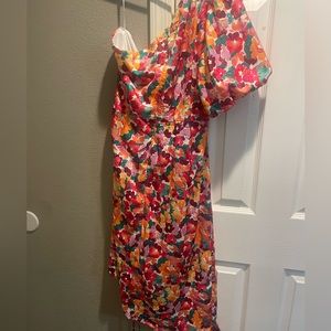 VICI collection jeneva-floral-cutout-ruched-midi-dress